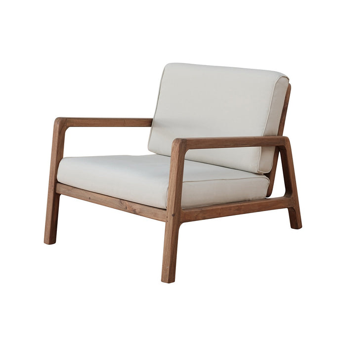 Como lounge garden chair single - Teak (incl cushion)