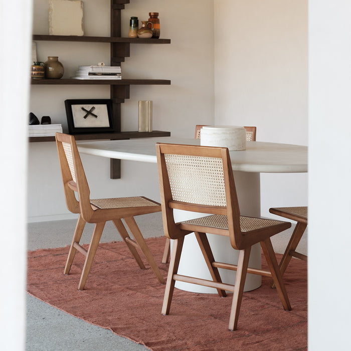 Ovale eettafel in mortex Geelong Furnified