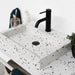 Wastafel George met Kraangat in Wit Terrazzo alt