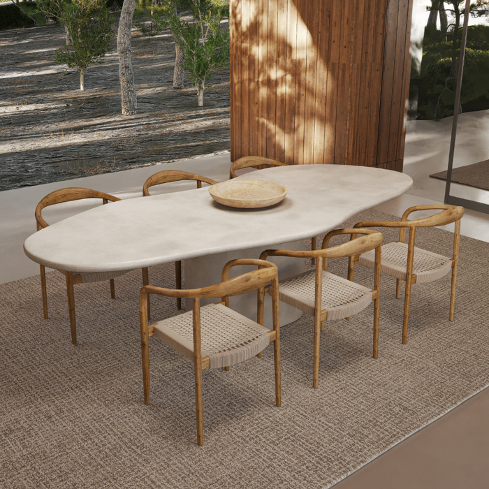 Tuintafel Organische Vorm - Limoges - MicroSkin - 260 cm - Cloudy Latte