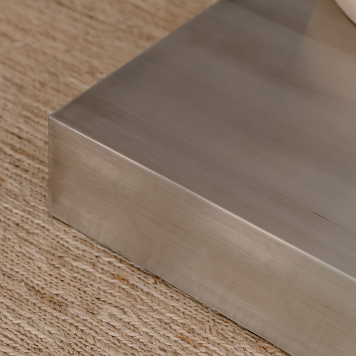 Vierkante salontafel Sienna - 80 cm - Stainless Steel