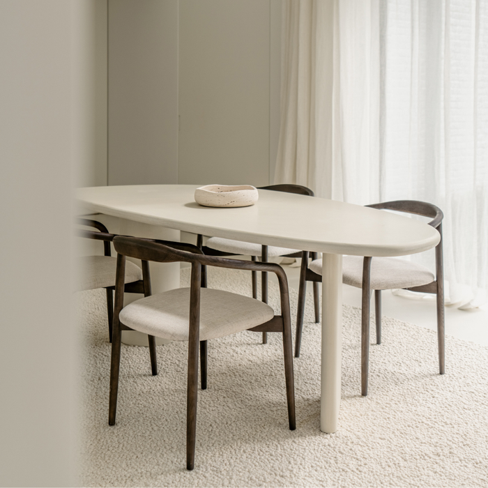 Rouen - Ovale eettafel - Microskin - 220 cm