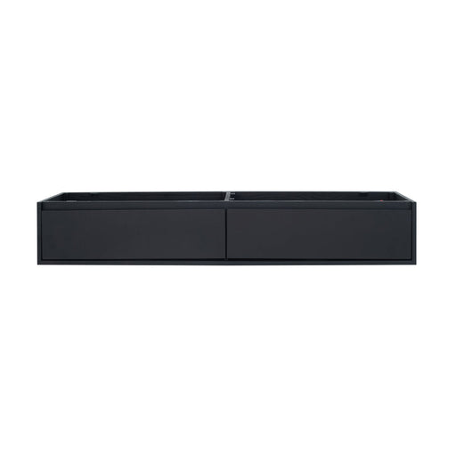 Zwart eiken badkamerkast met kort formaat - 150x25 cm