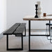 Eetkamerbank in zwart hout Lex Furnified