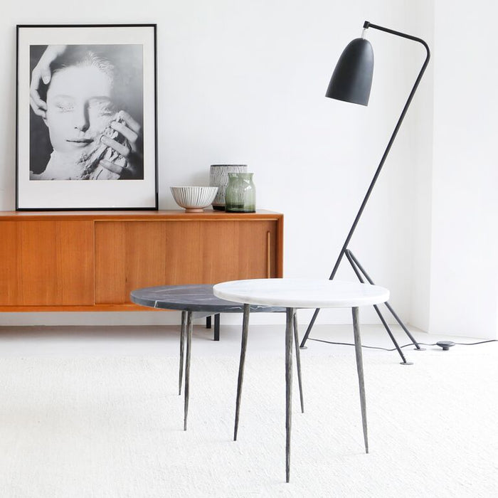 witte Florence Bijzettafel Dia 40cm H 40cm voor Slaapkamer