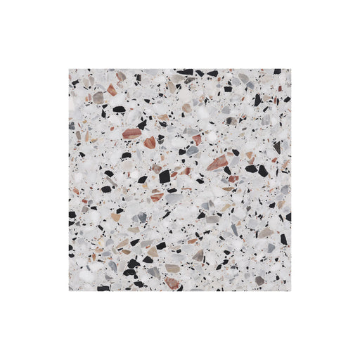 Keramische badkamertegel terrazzo wit blanco