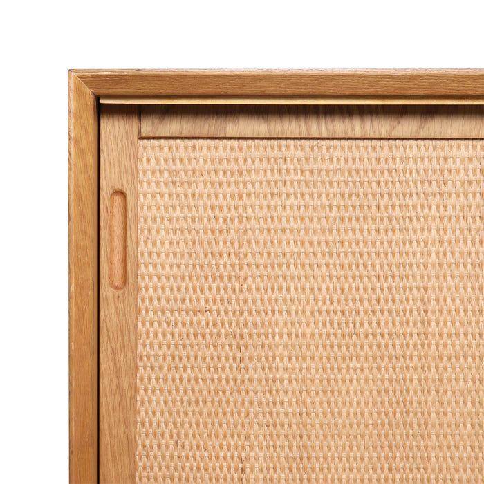 Vintage Dressoir - Eik/Naturel Riet - 220cm