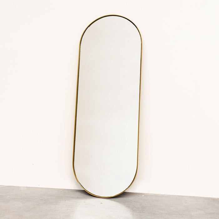 Retro Spiegel Oval - 140×50 - Messing