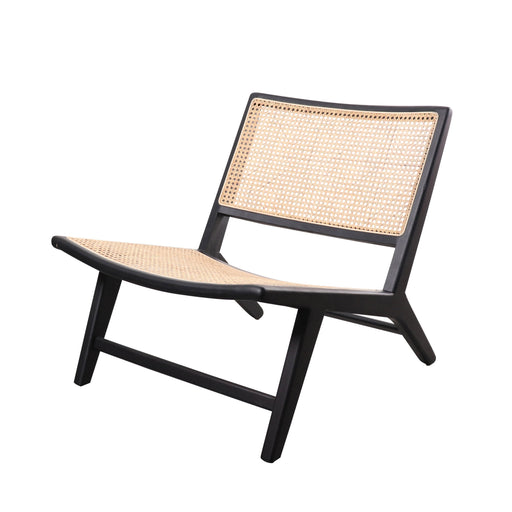 Rieten Fauteuil Flora Naturel Rotan Zwart