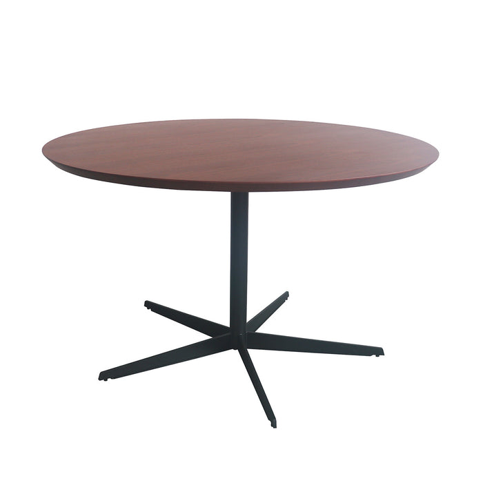 Ronde Eettafel met Schuine Rand - Walnoot - Ø125cm