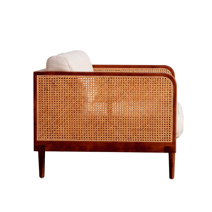 Rotan Fauteuil Milan - Walnoot