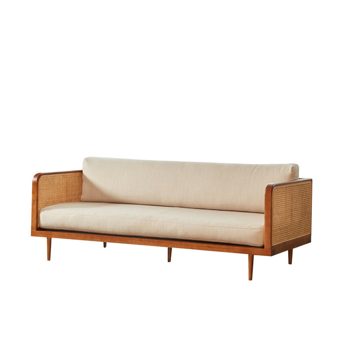 Rotan Zitbank Milan Walnoot/Naturel Rotan 190cm
