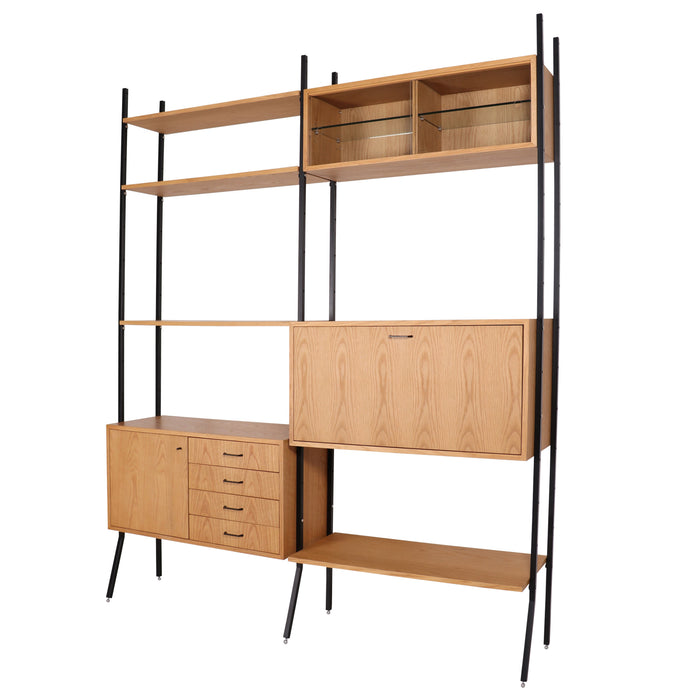 Scandinavische Boekenkast in Eik Hout Furnified