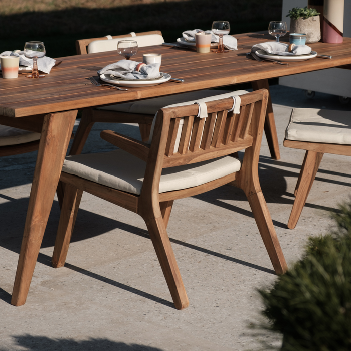 Garden chair in teak wood - Zeno - Low Dinning - Incl. pillows