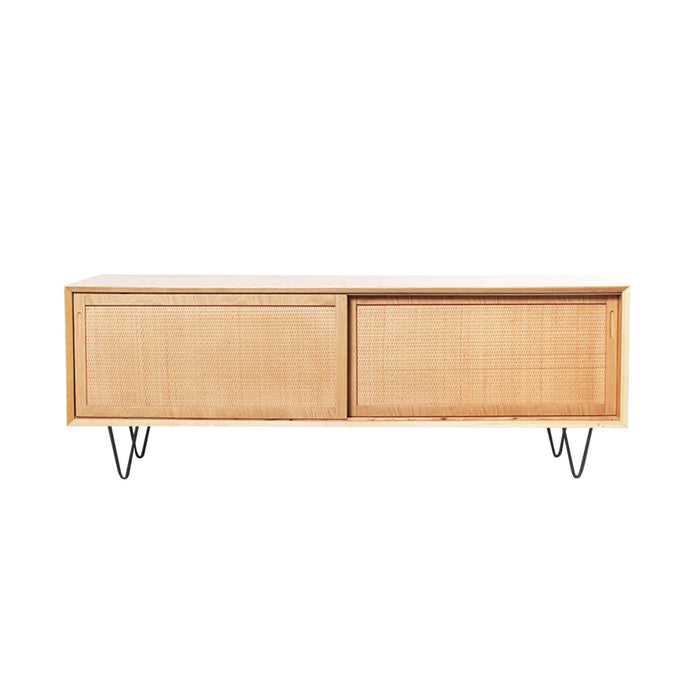 Rotan TV-meubel - Eik/Naturel Riet - Oskar - 150cm
