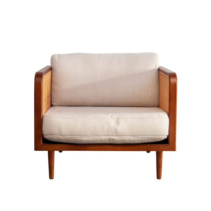 Rotan Fauteuil Milan - Walnoot
