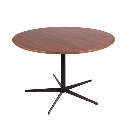 Ronde eettafel in walnoothout Furnified